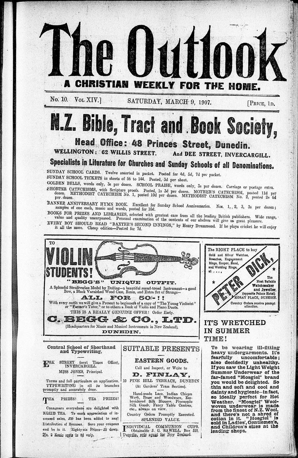 The Outlook: 9th March 1907