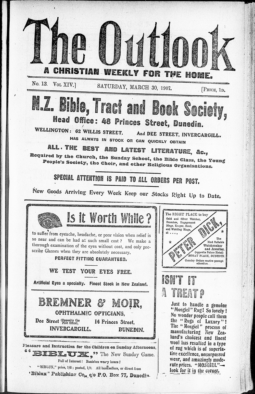 The Outlook: 30th March 1907