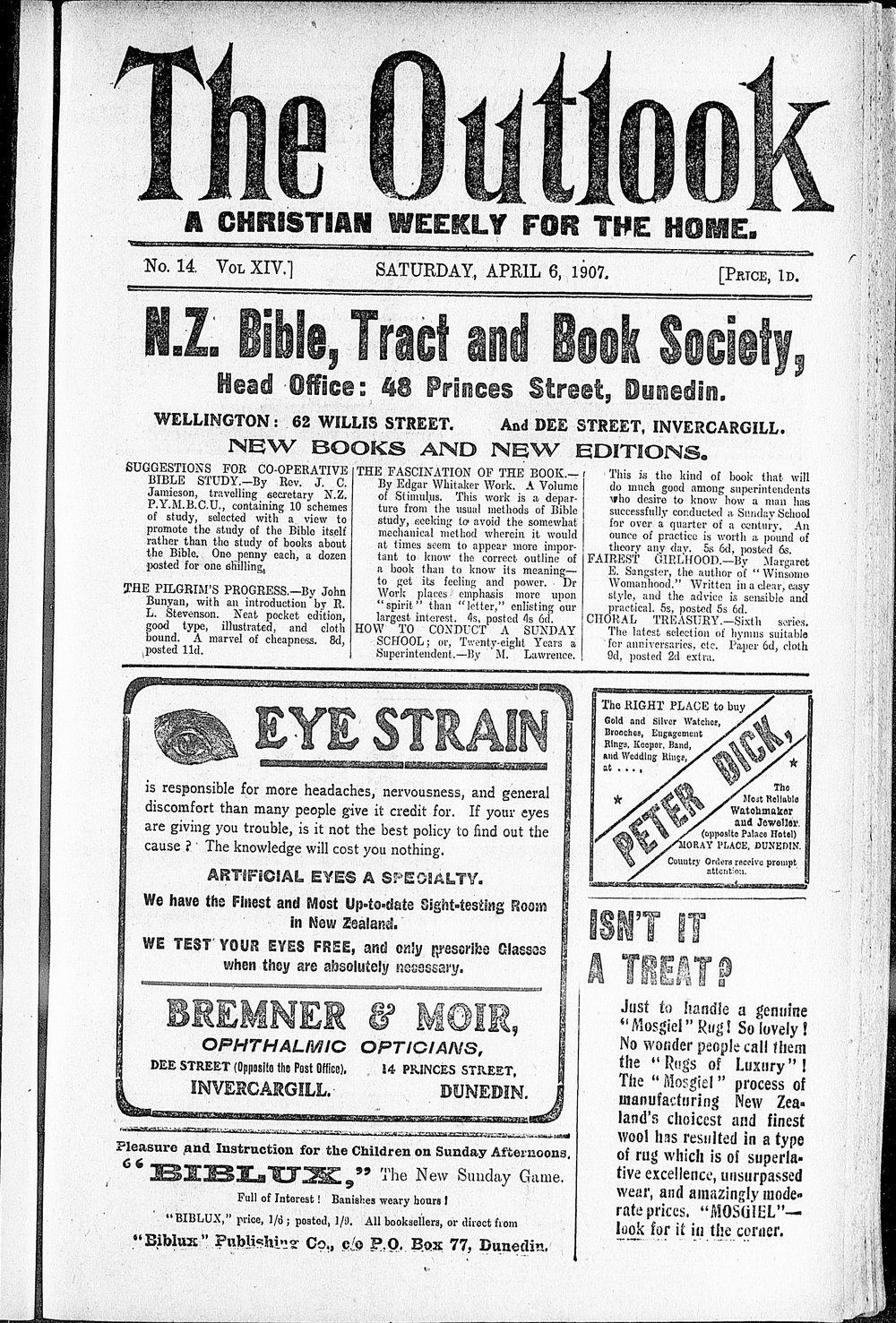 The Outlook: 6th April 1907