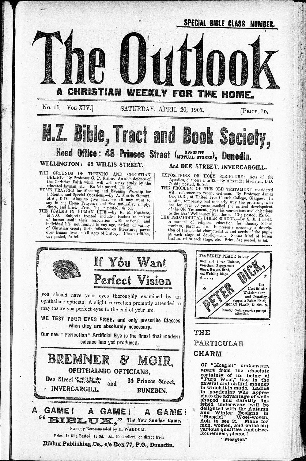 The Outlook: 20th April 1907