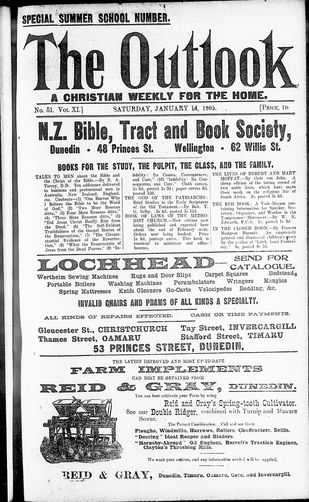 The Outlook: 14th January 1905