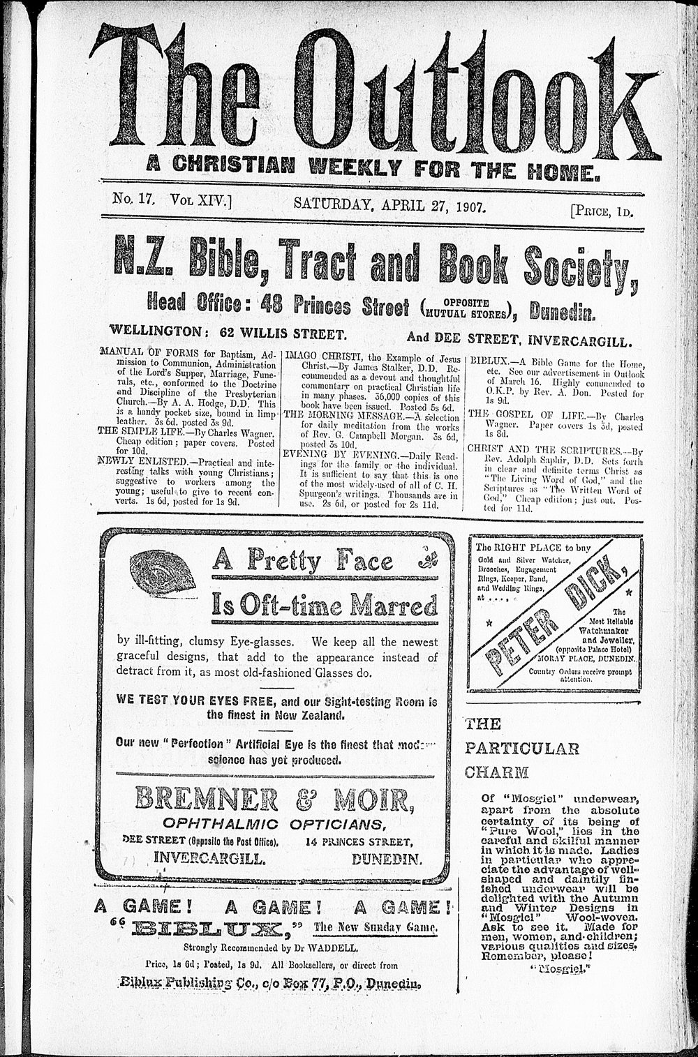 The Outlook: 27th April 1907