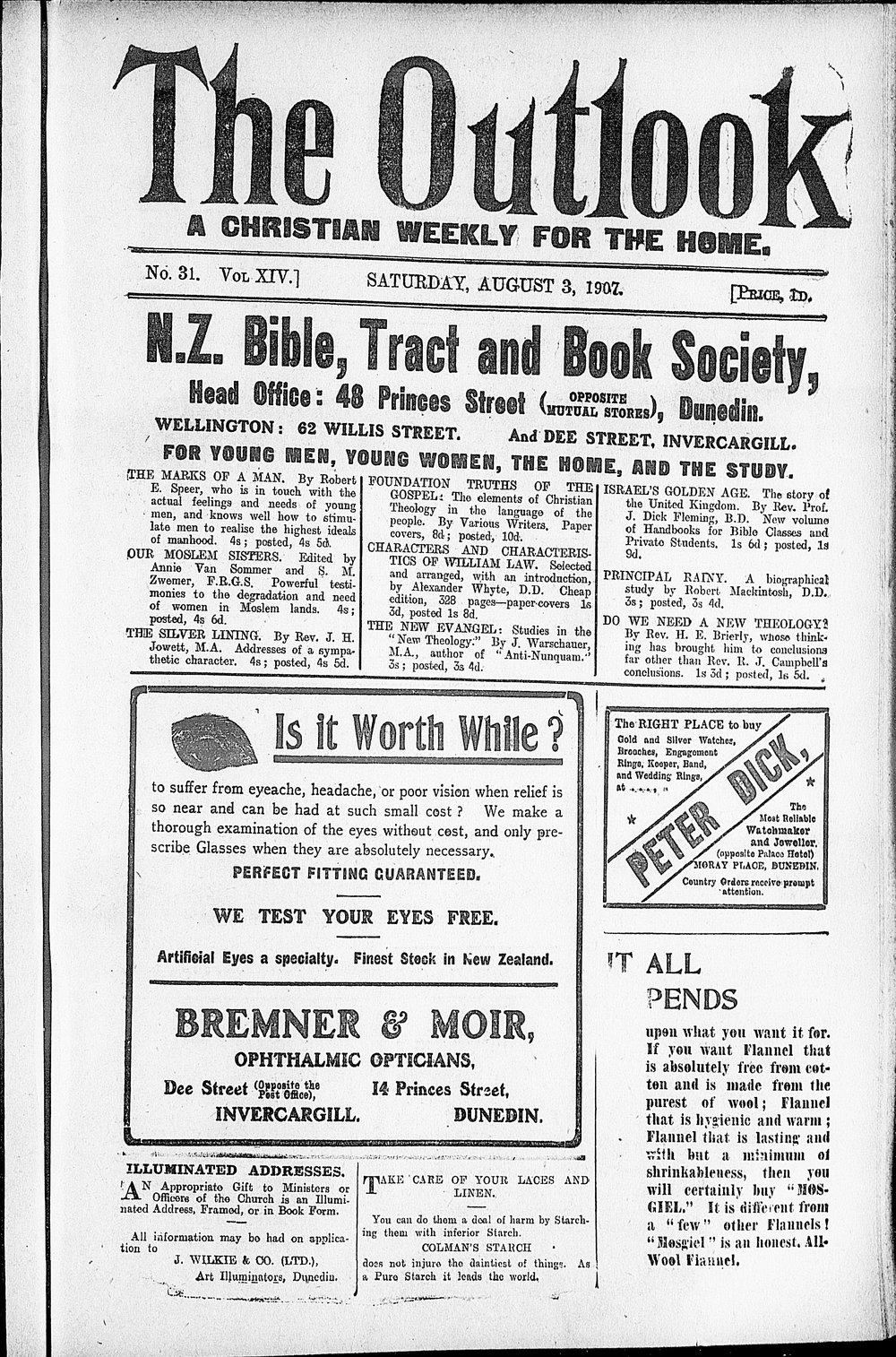 The Outlook: 3rd August 1907