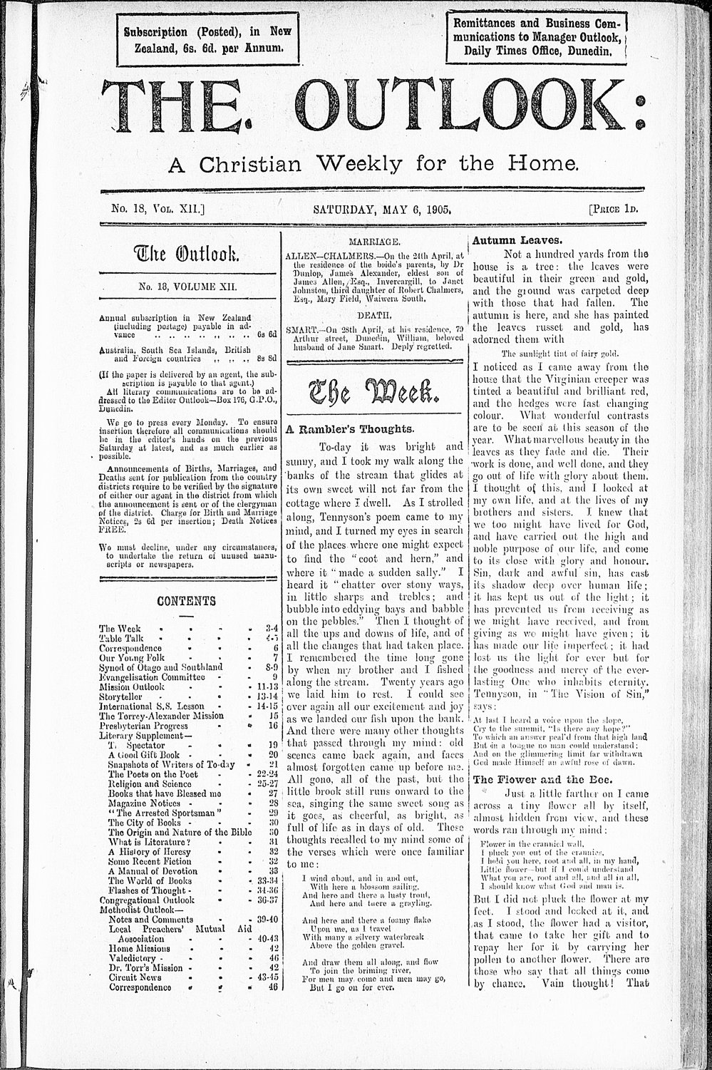 The Outlook: 6th May 1905