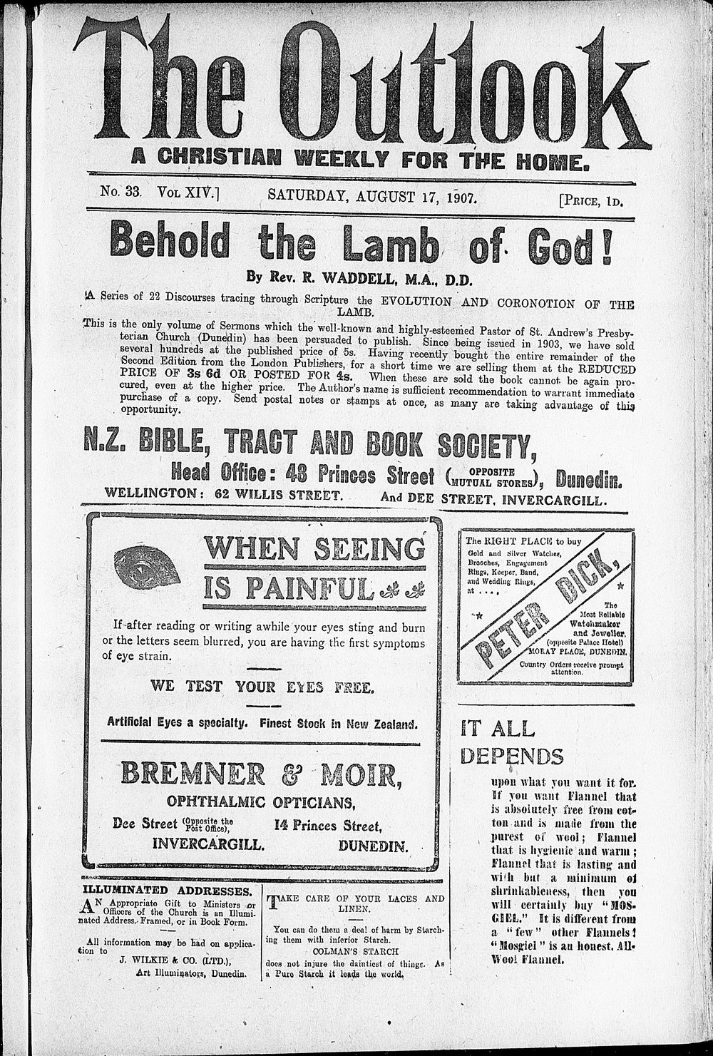 The Outlook: 17th August 1907