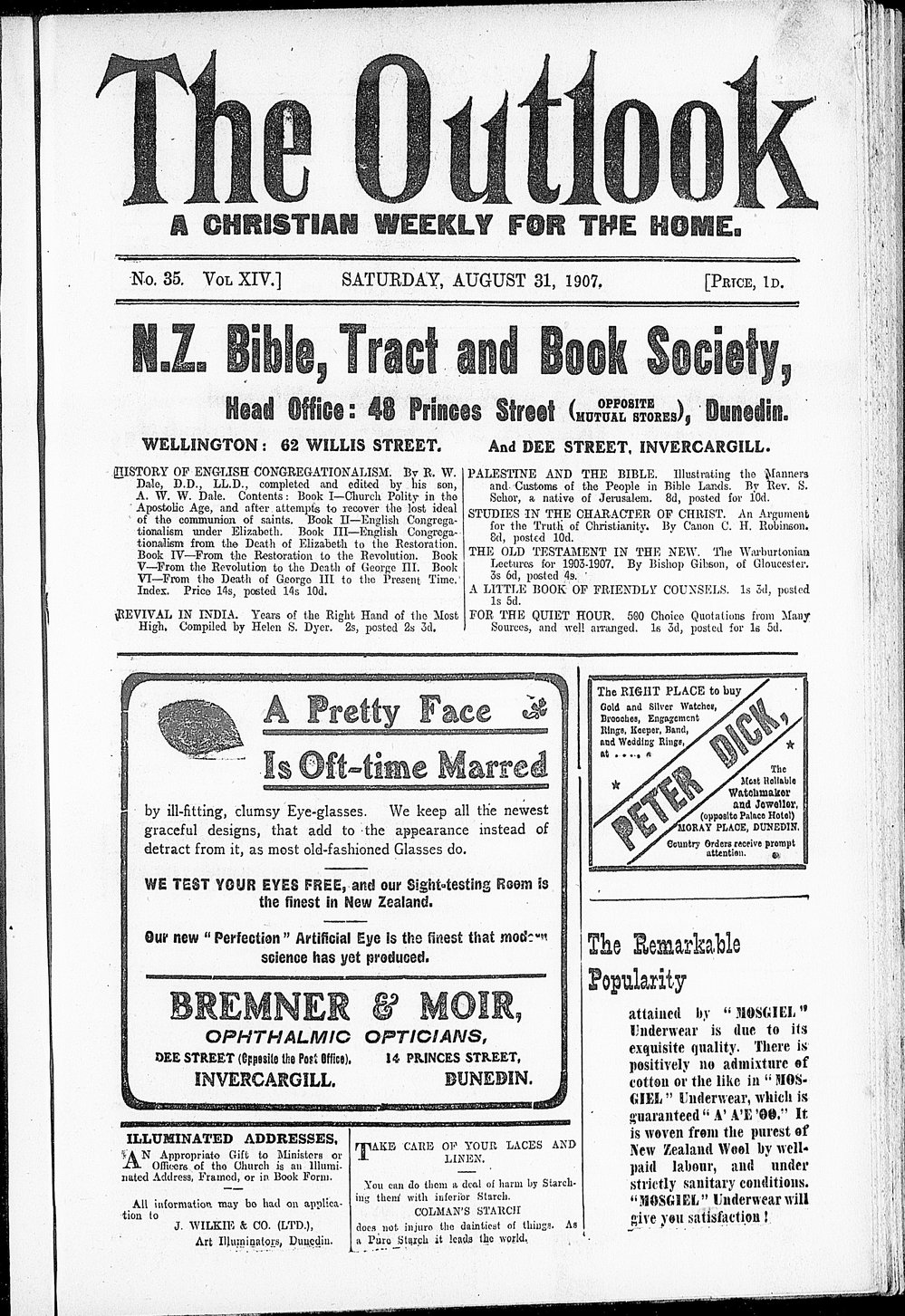 The Outlook: 31st August 1907