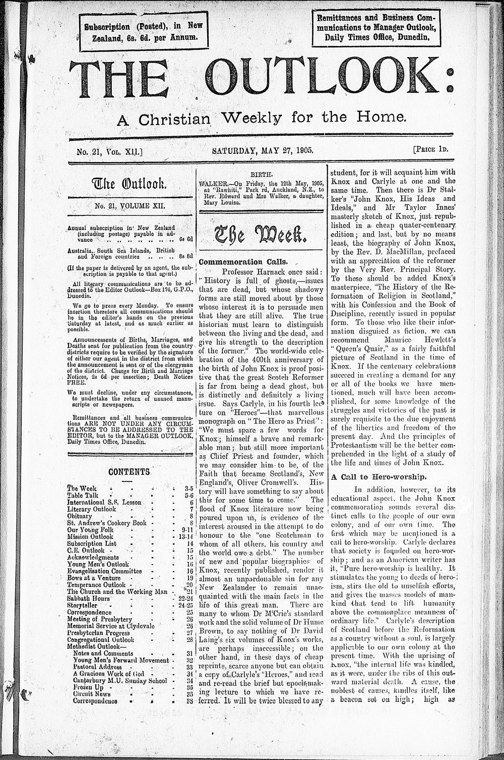 The Outlook: 27th May 1905