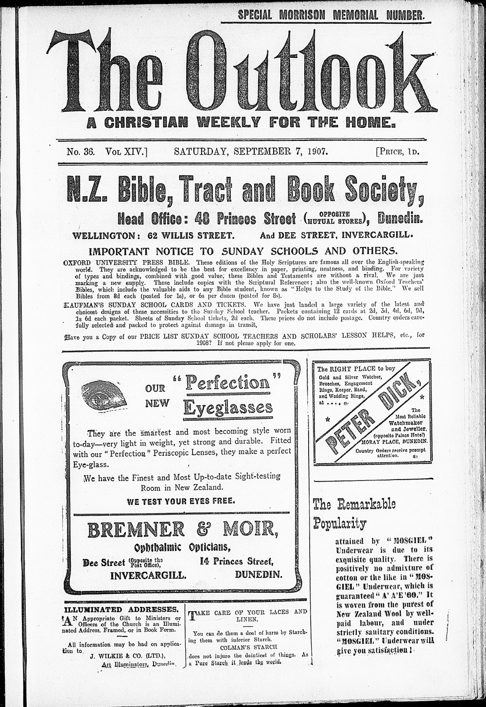 The Outlook: 7th September 1907