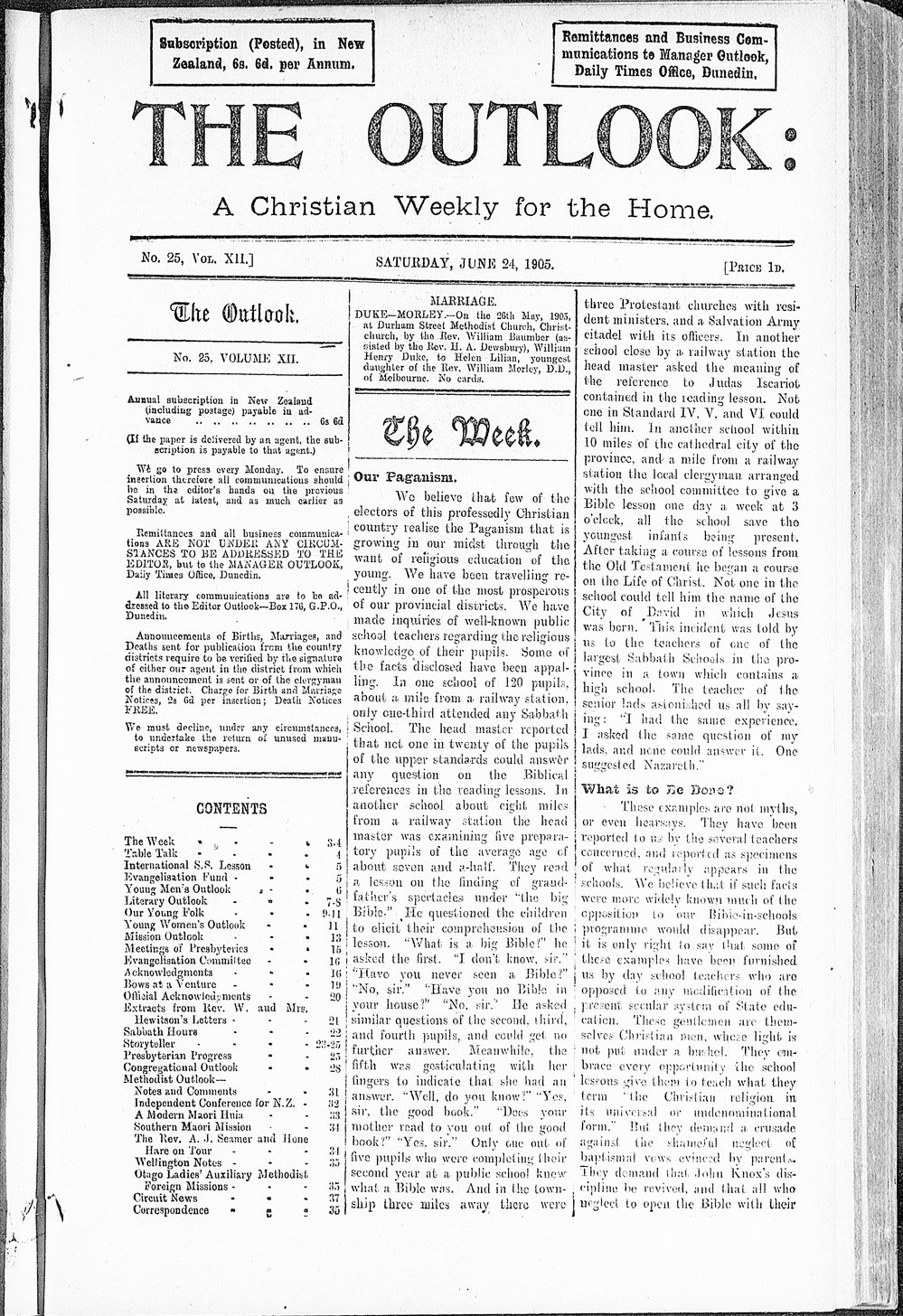 The Outlook: 24th June 1905