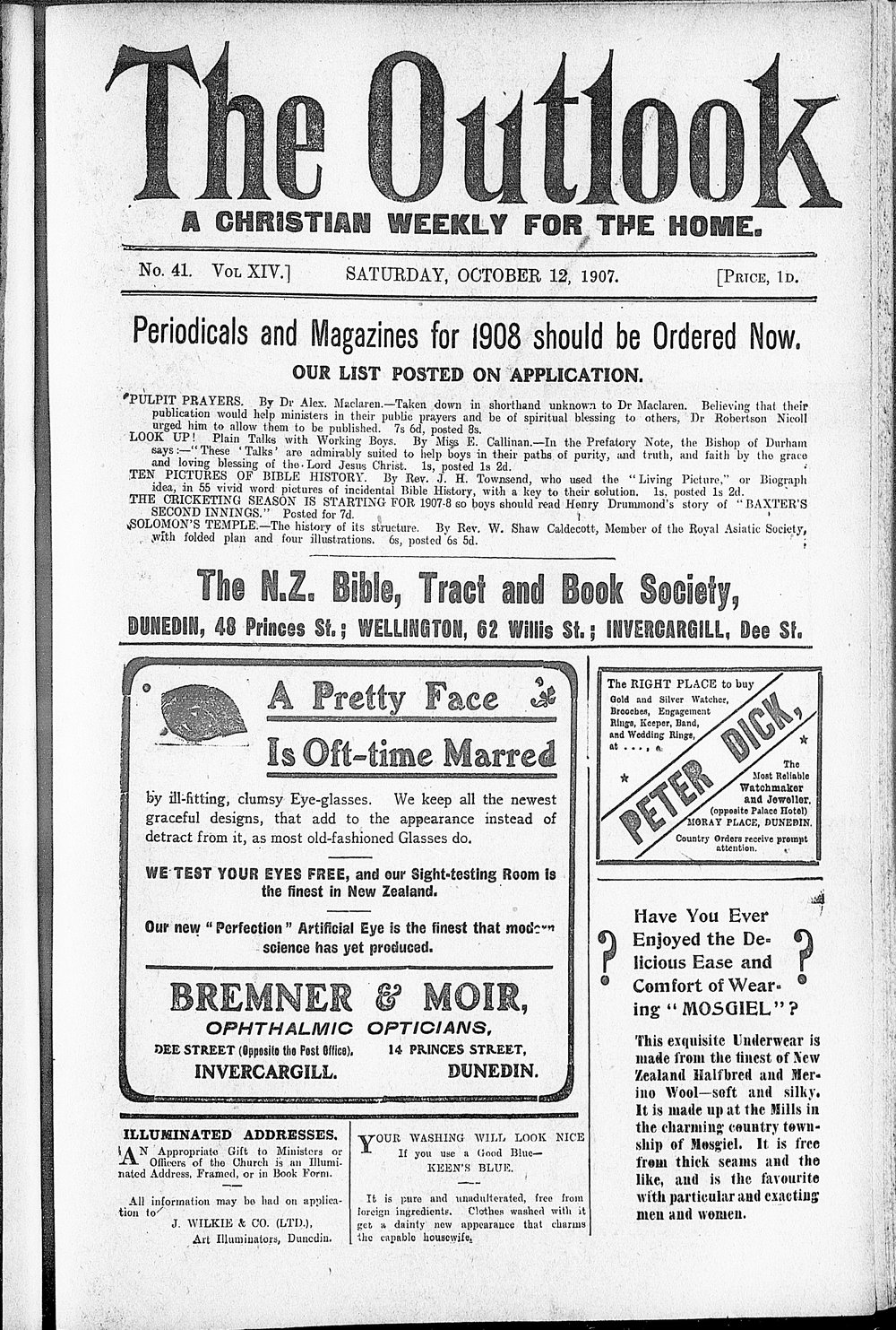 The Outlook: 12th October 1907