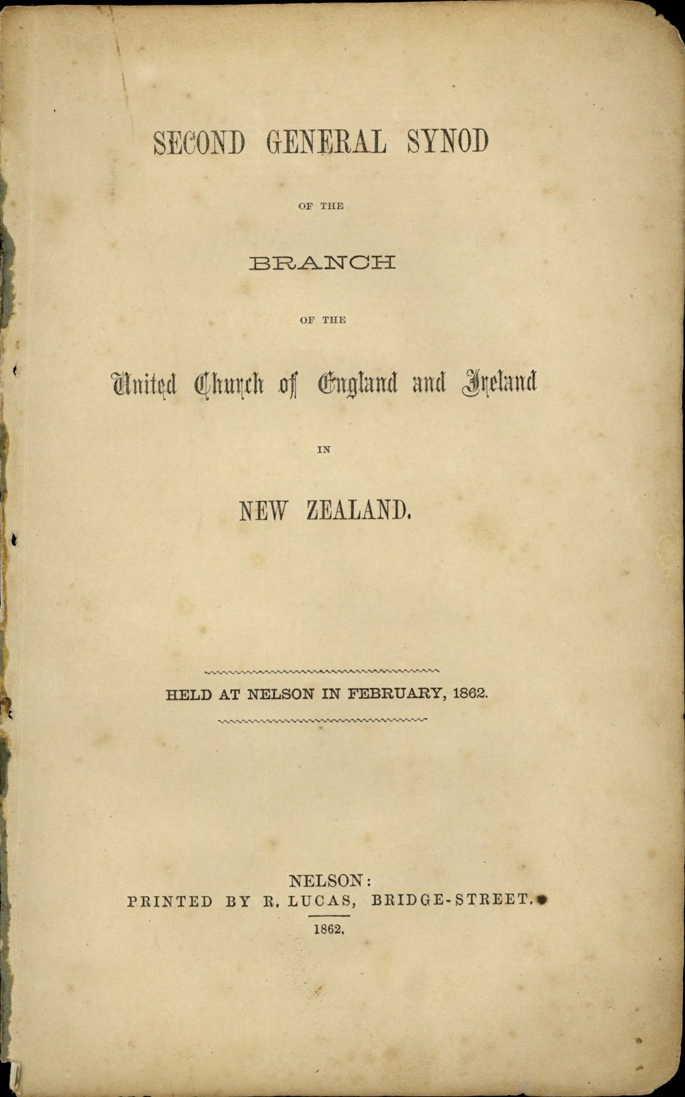 Proceedings of the General Synod:  2nd General Synod, 1862