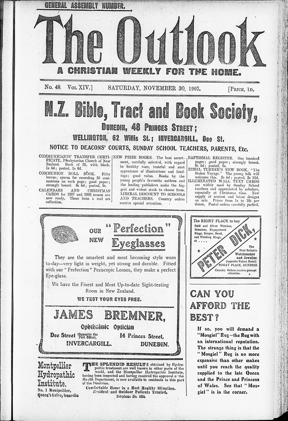 The Outlook: 30th November 1907