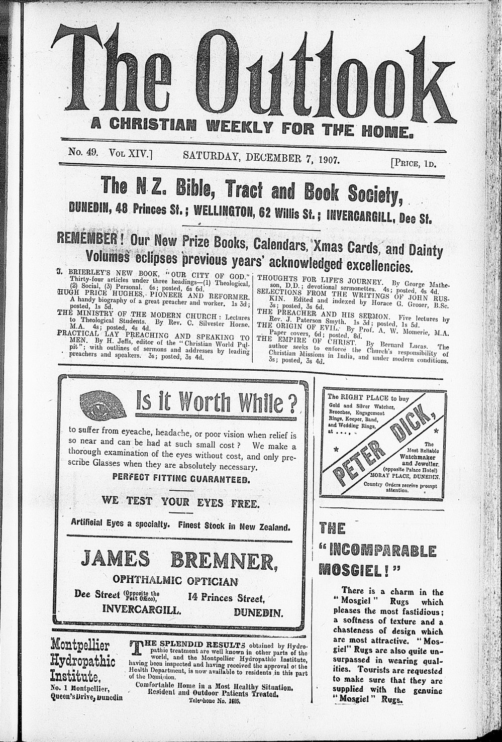 The Outlook: 7th December 1907