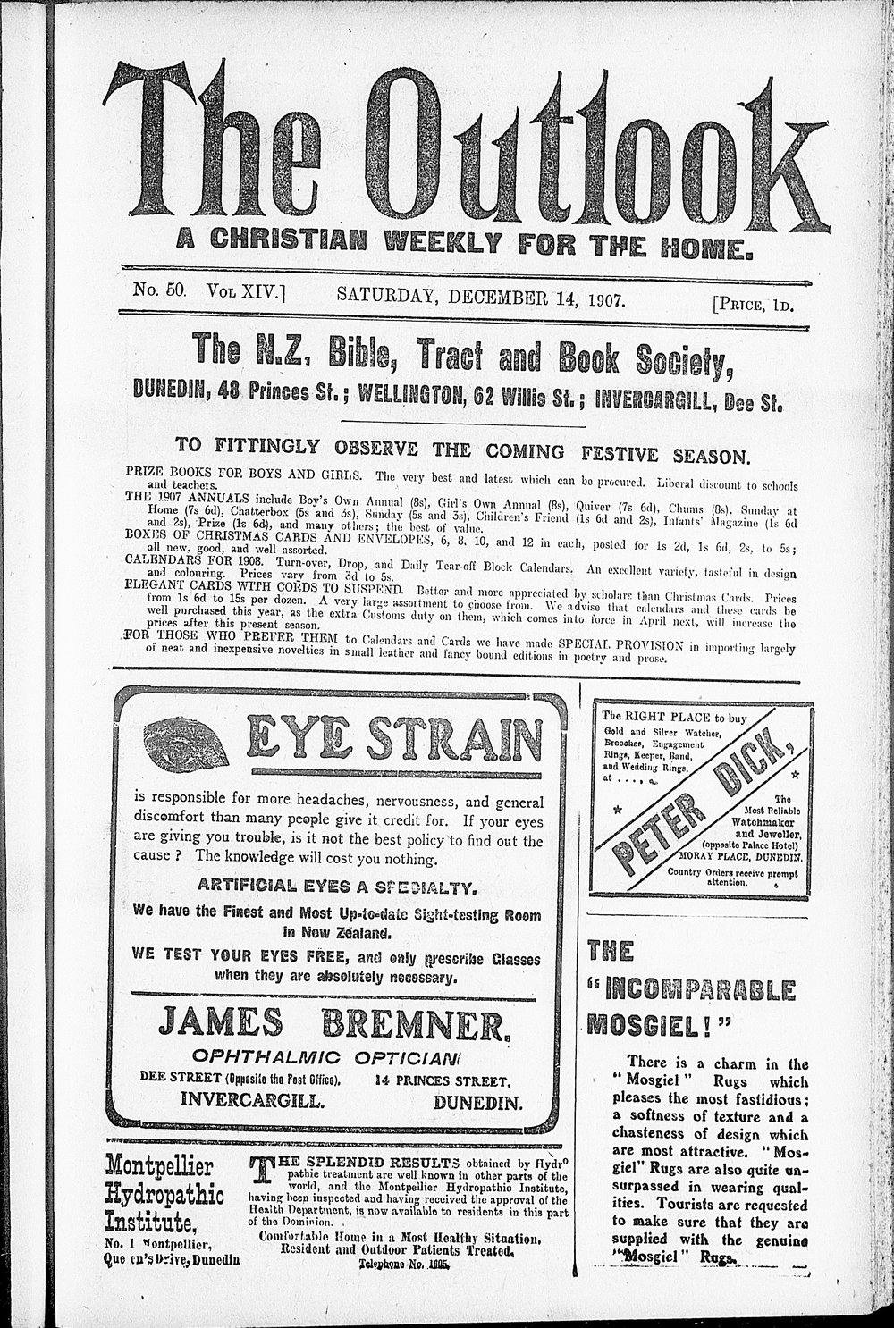 The Outlook: 14th December 1907
