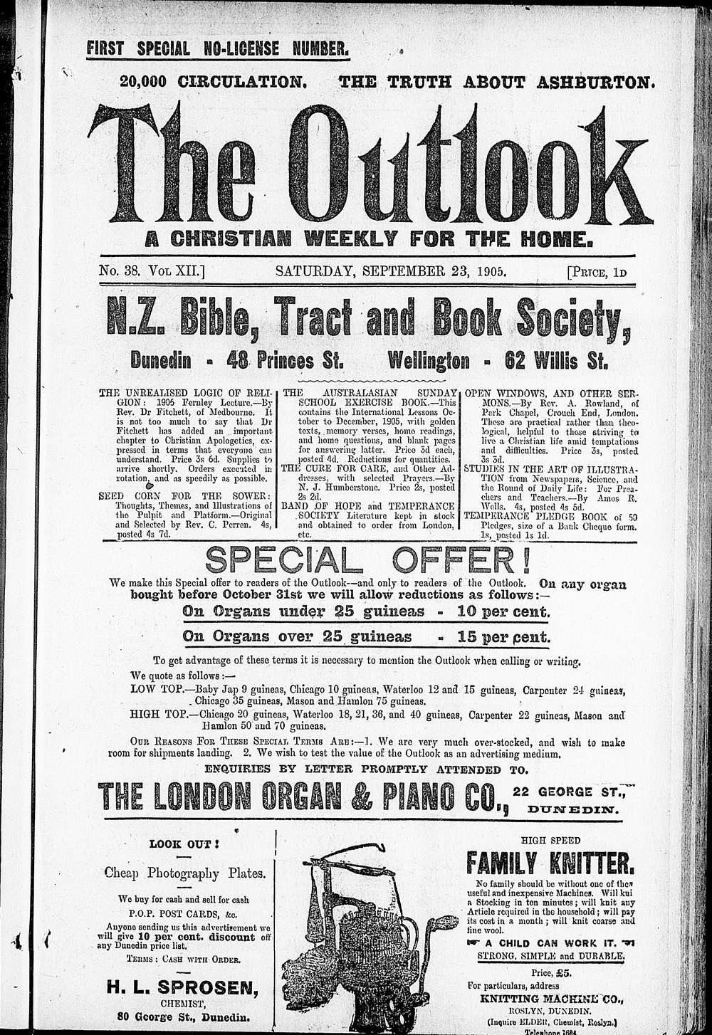 The Outlook: 23rd September 1905