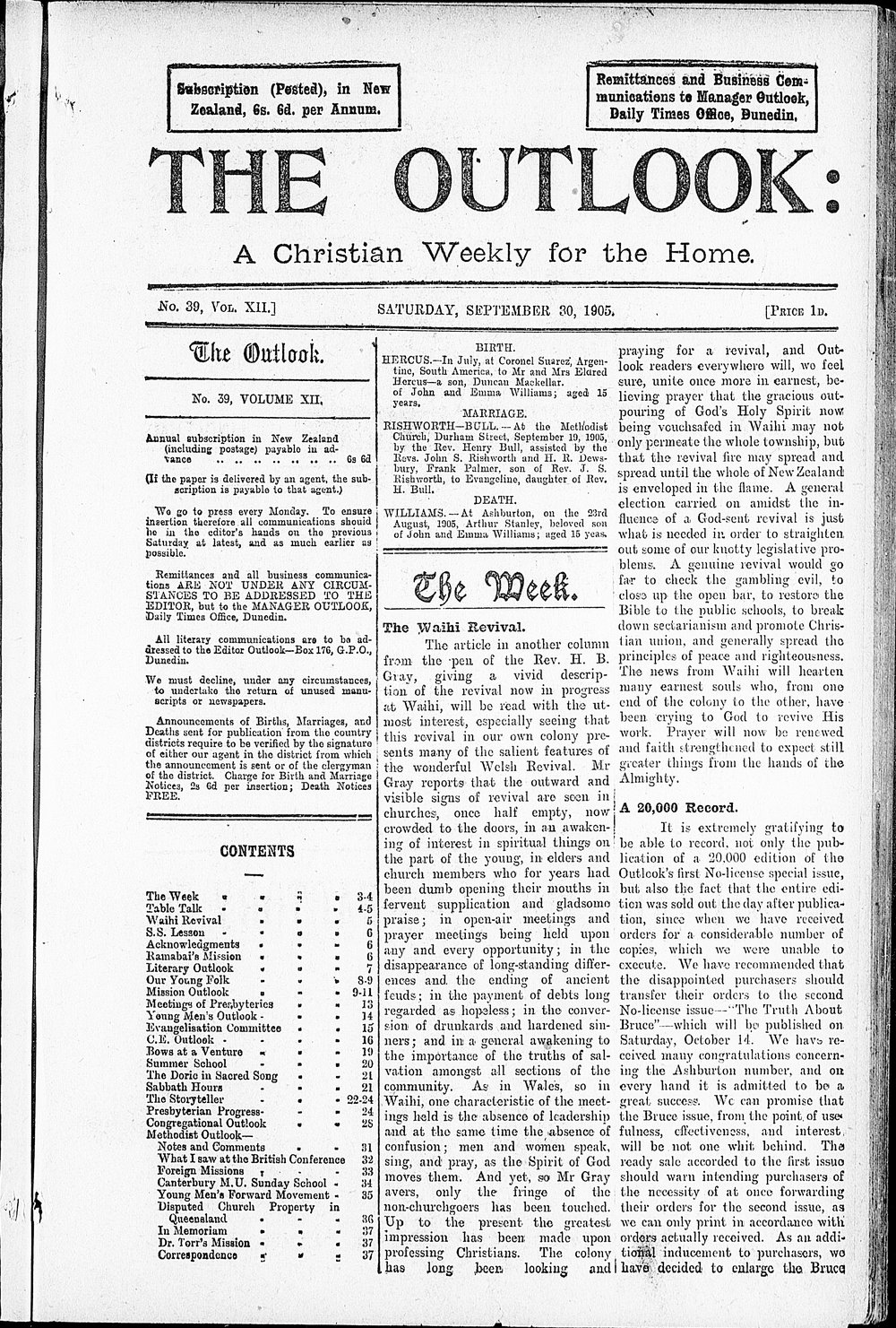 The Outlook: 30th September 1905