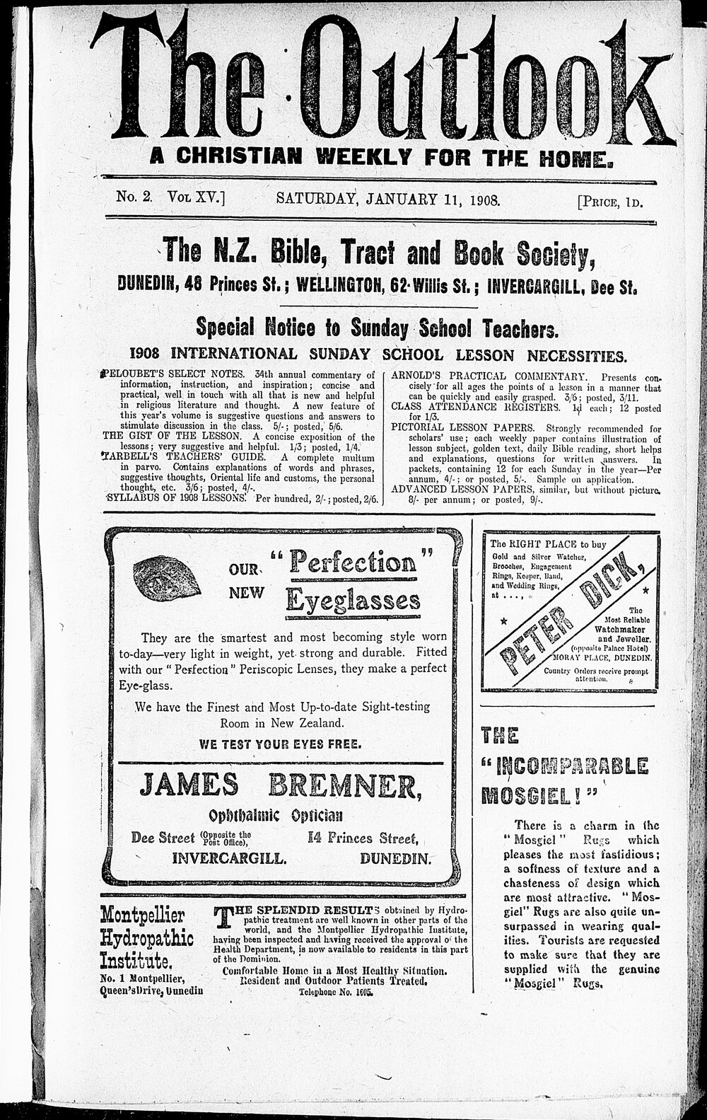 The Outlook: 11th January 1908