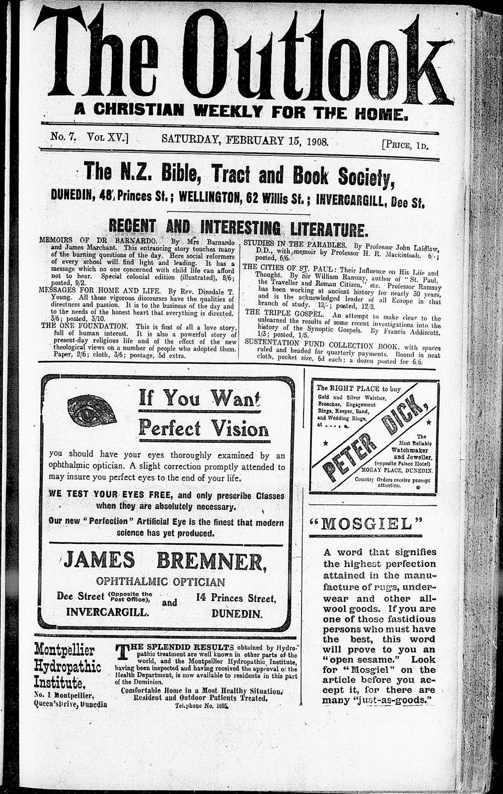 The Outlook: 15th February 1908