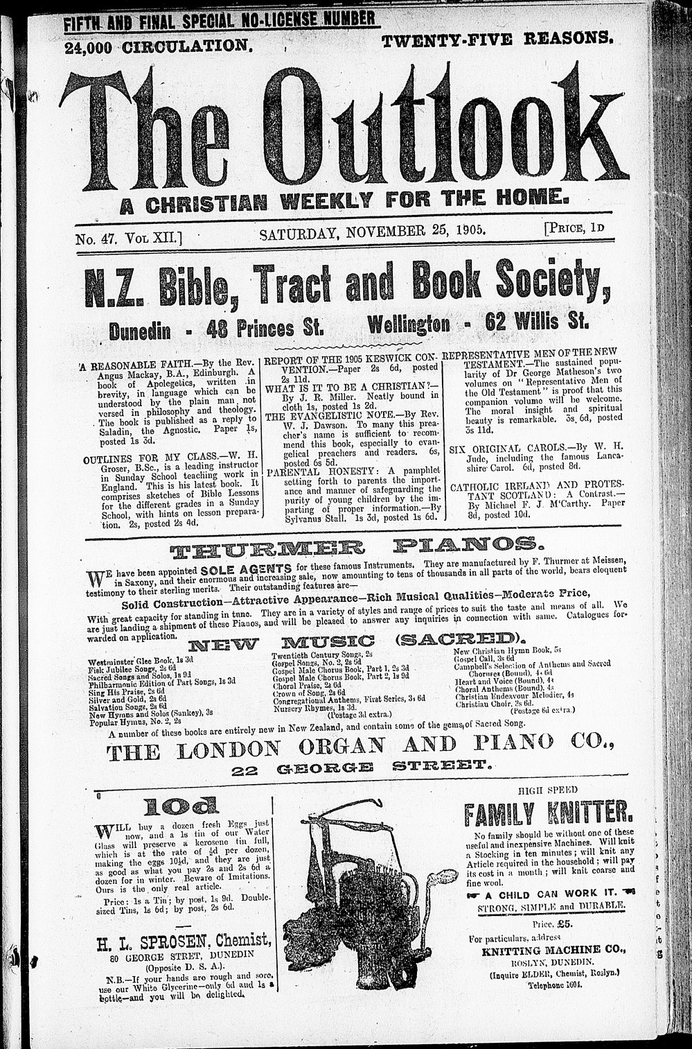 The Outlook: 25th November 1905