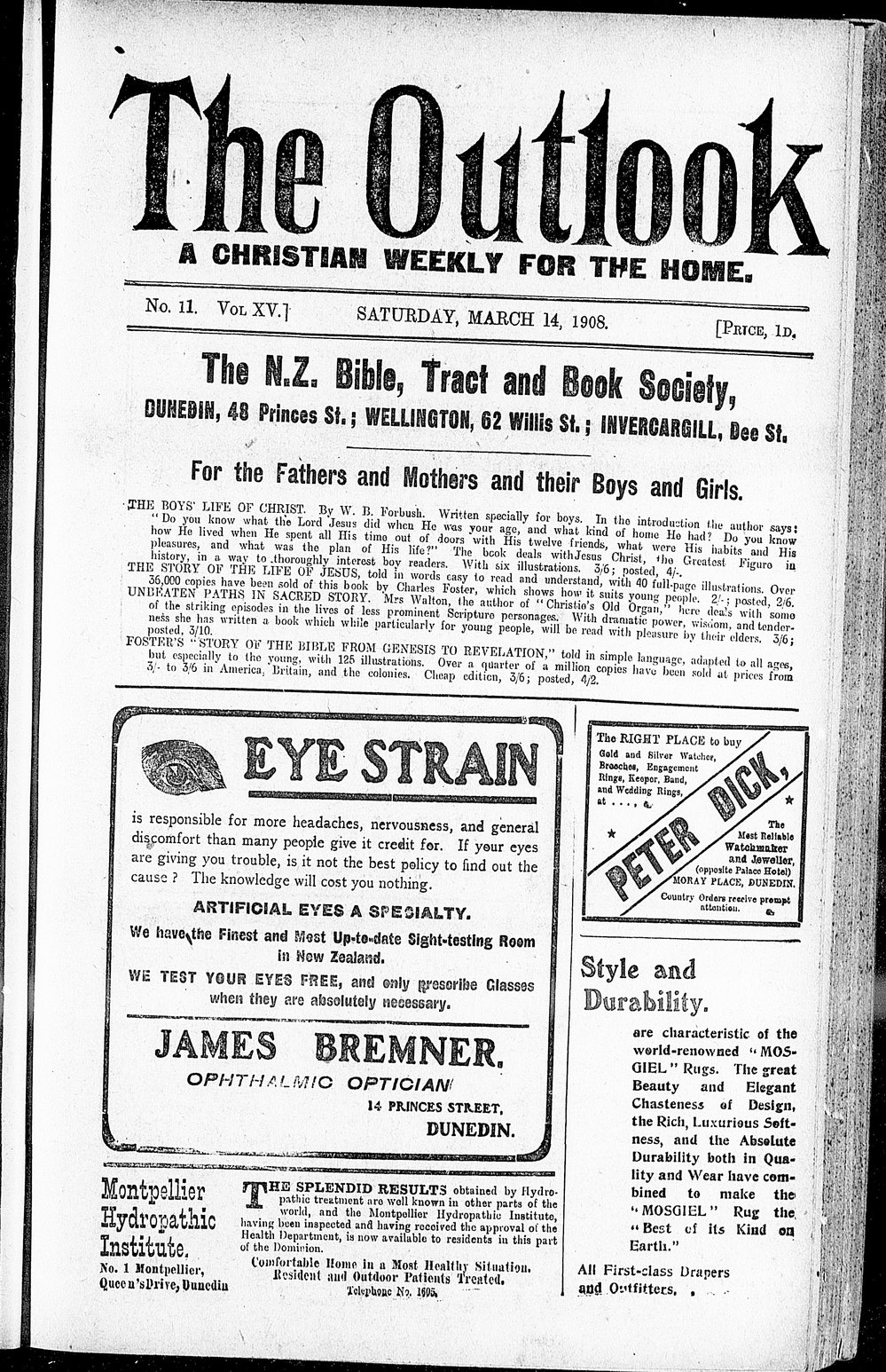 The Outlook: 14th March 1908