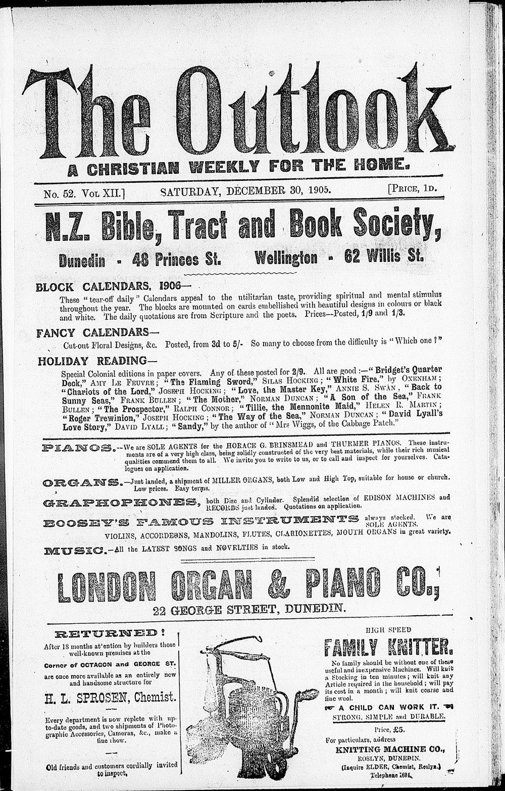 The Outlook: 30th December 1905