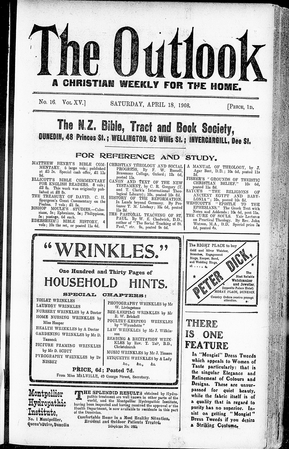 The Outlook: 18th April 1908