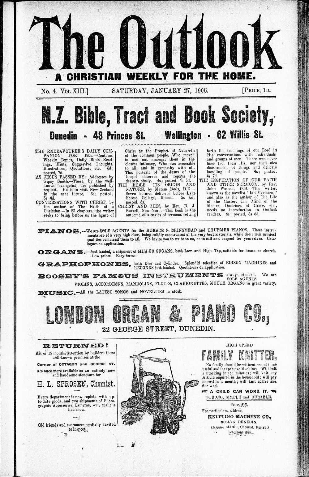 The Outlook: 27th January 1906