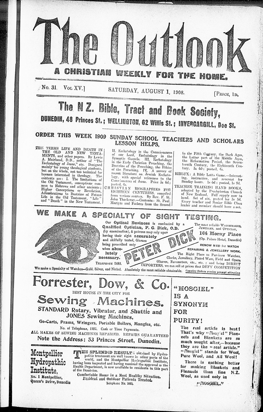 The Outlook: 1st August 1908