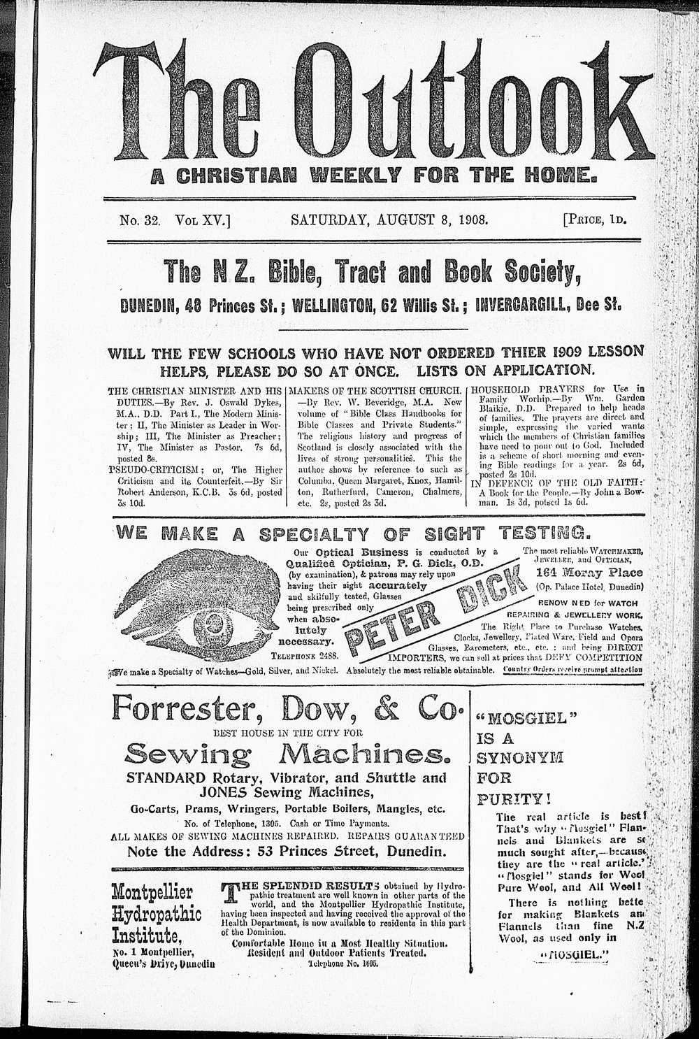 The Outlook: 8th August 1908