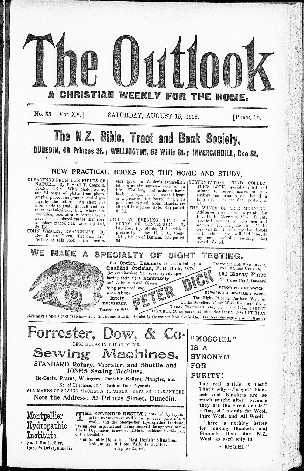 The Outlook: 15th August 1908