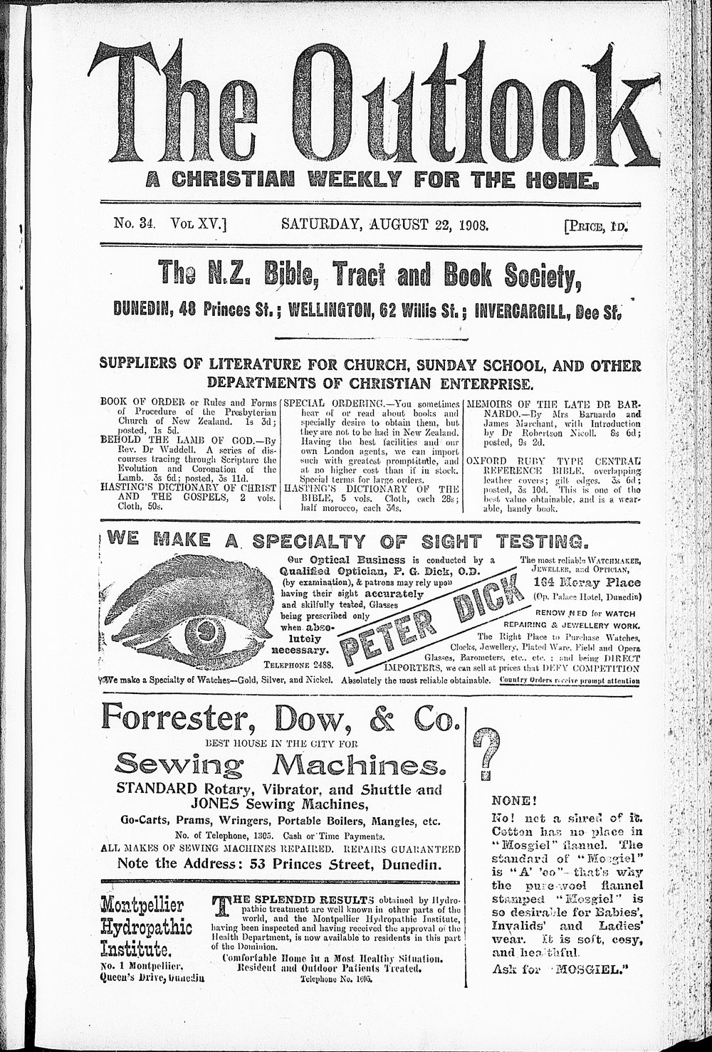The Outlook: 22nd August 1908
