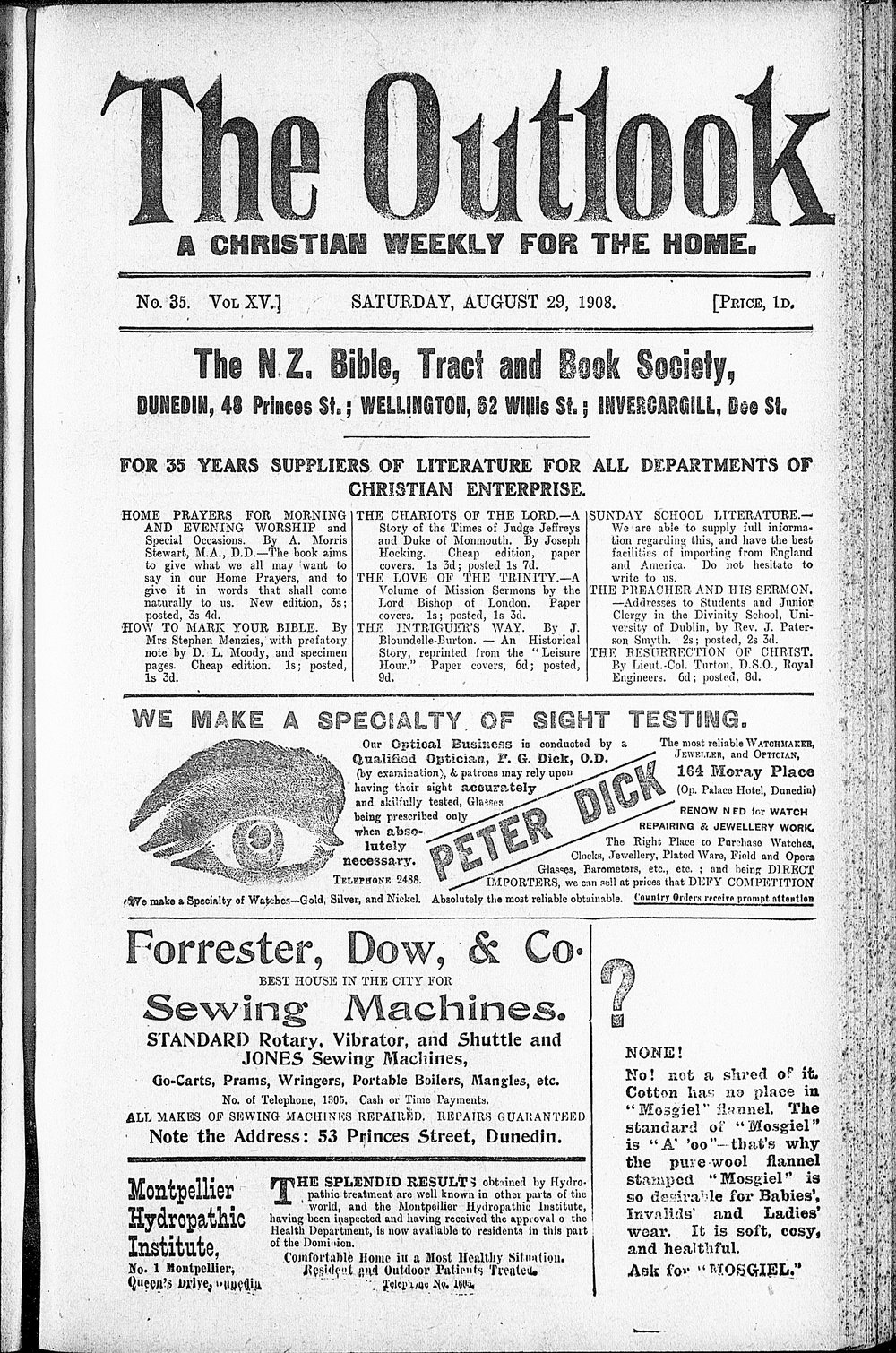 The Outlook: 29th August 1908