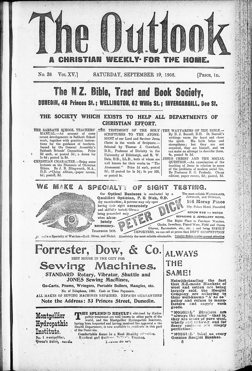 The Outlook: 19th September 1908