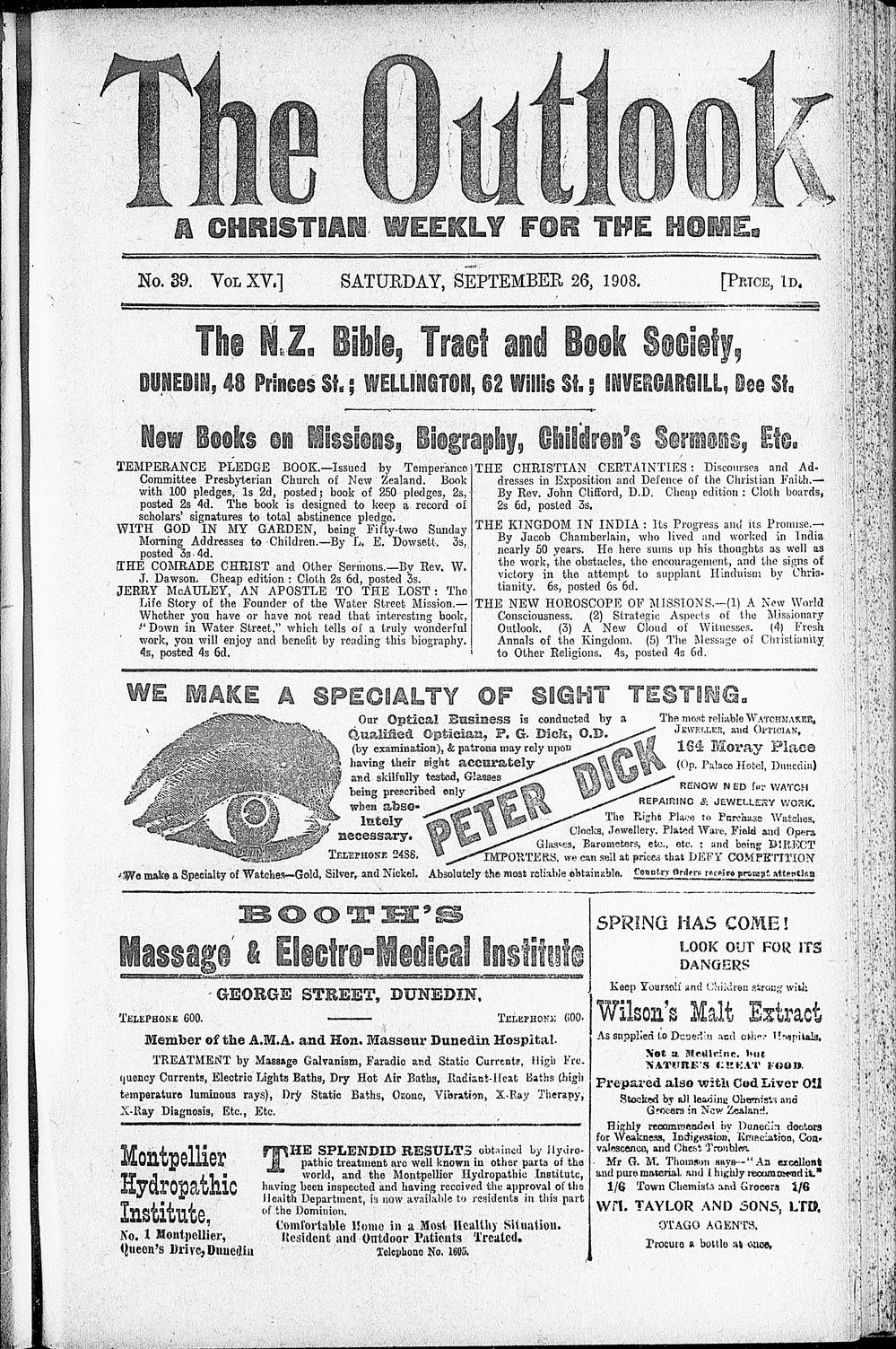 The Outlook: 26th September 1908