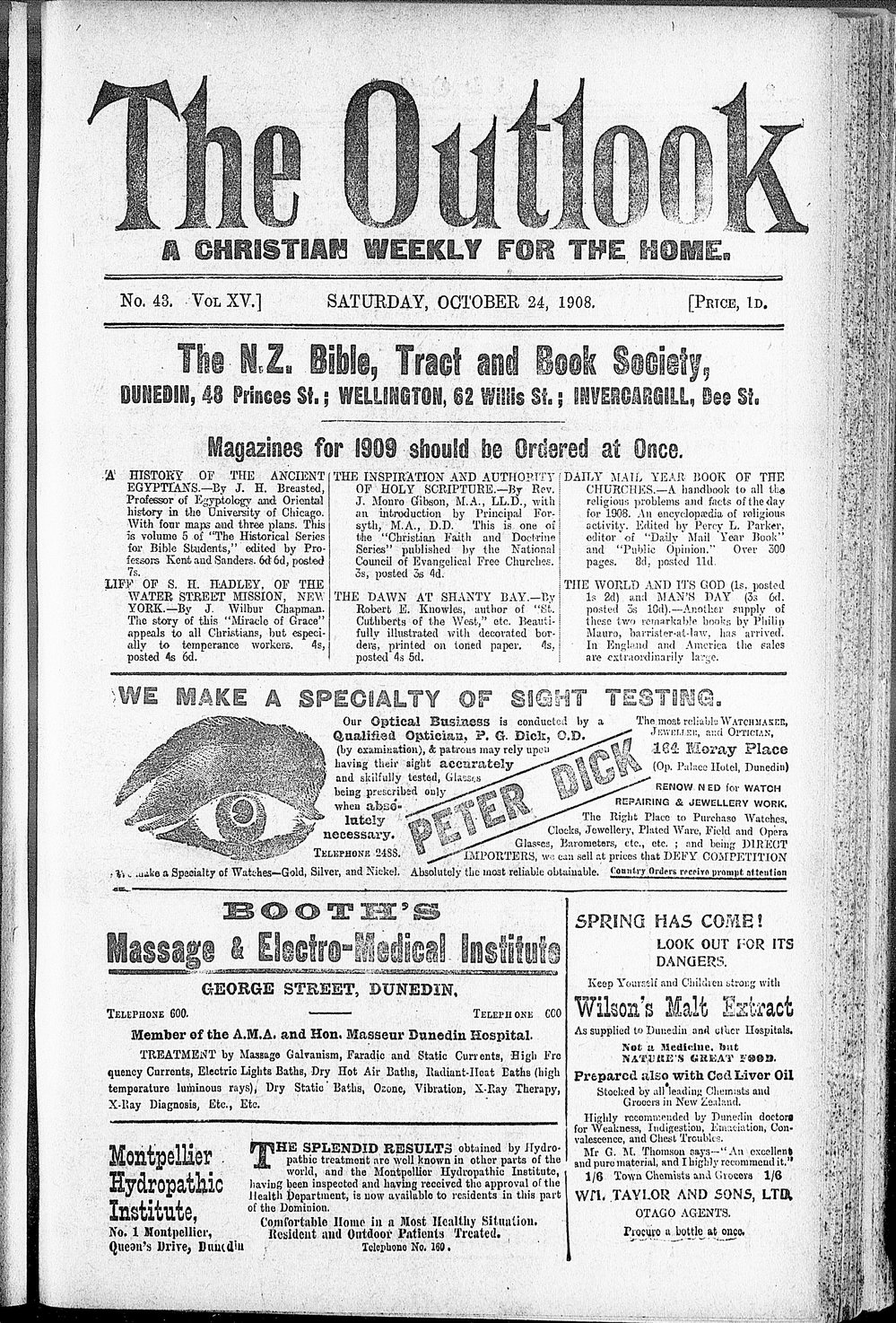 The Outlook: 24th October 1908