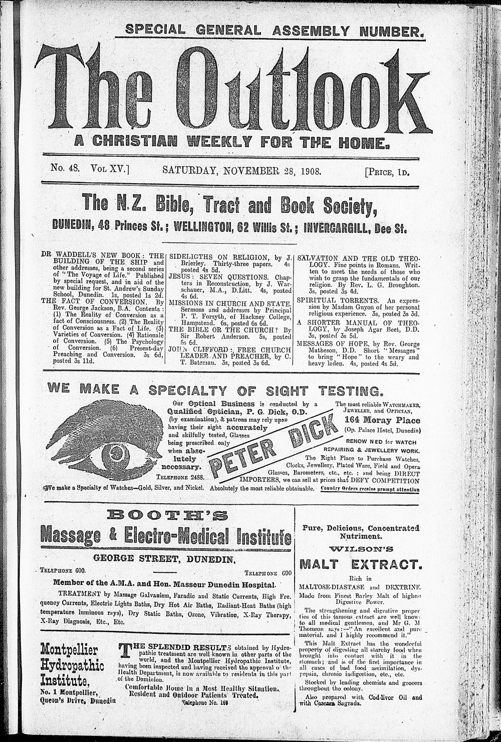 The Outlook: 28th November 1908
