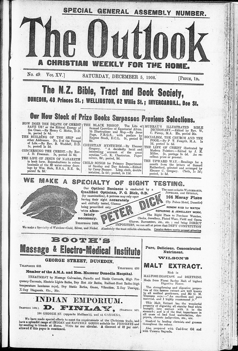 The Outlook: 5th December 1908