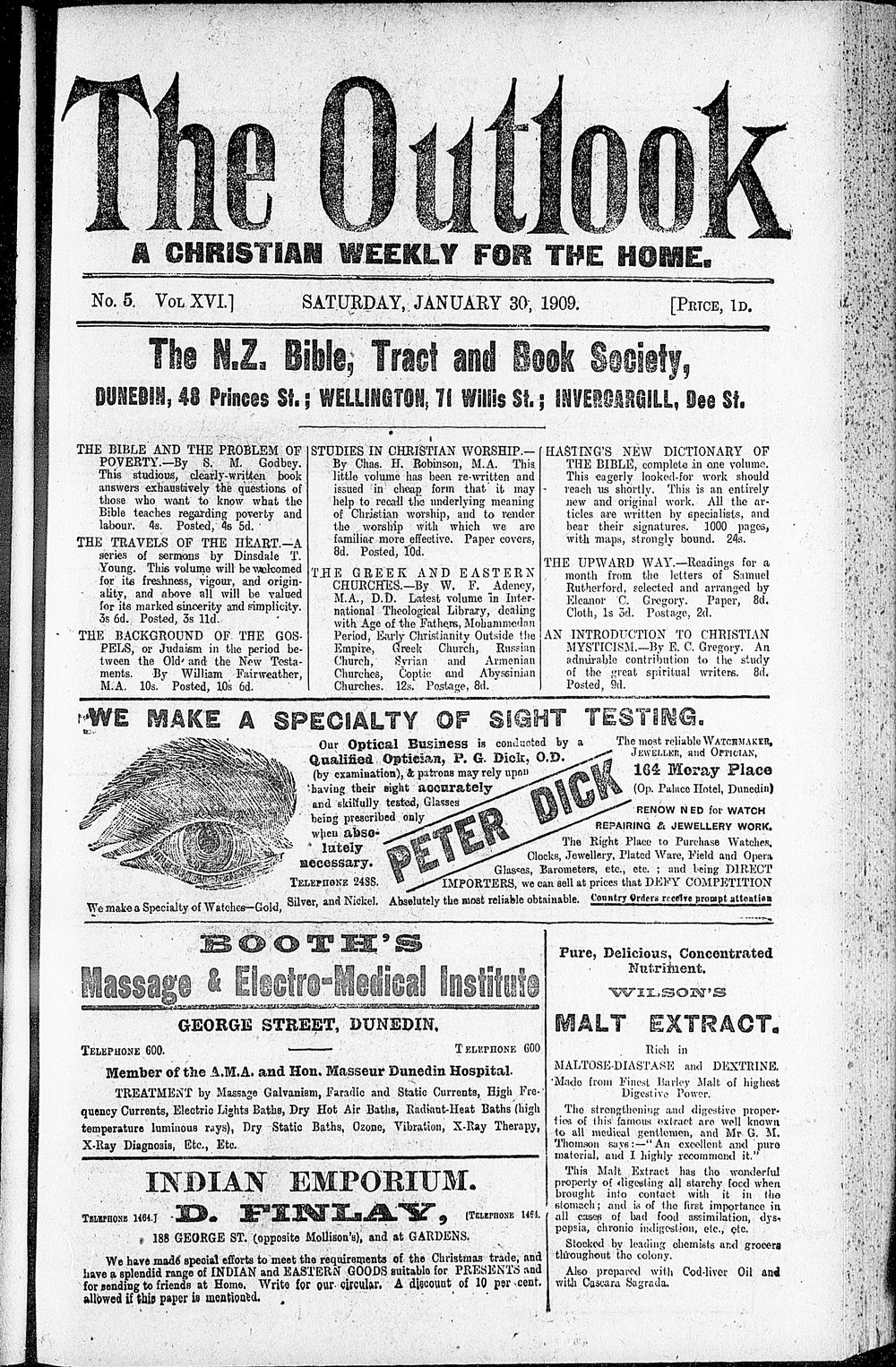 The Outlook: 30th January 1909