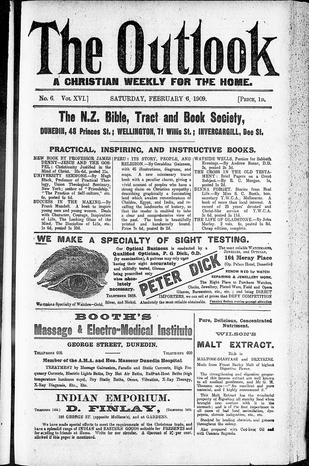 The Outlook: 6th February 1909