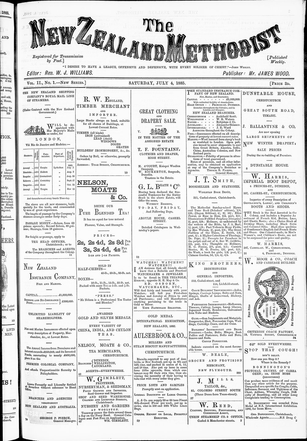 The New Zealand Methodist Times: 4th July 1885