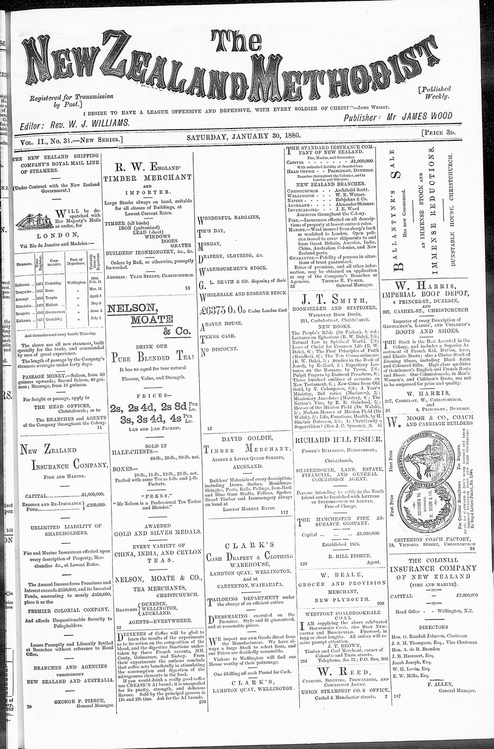 The New Zealand Methodist Times: 30th January 1886