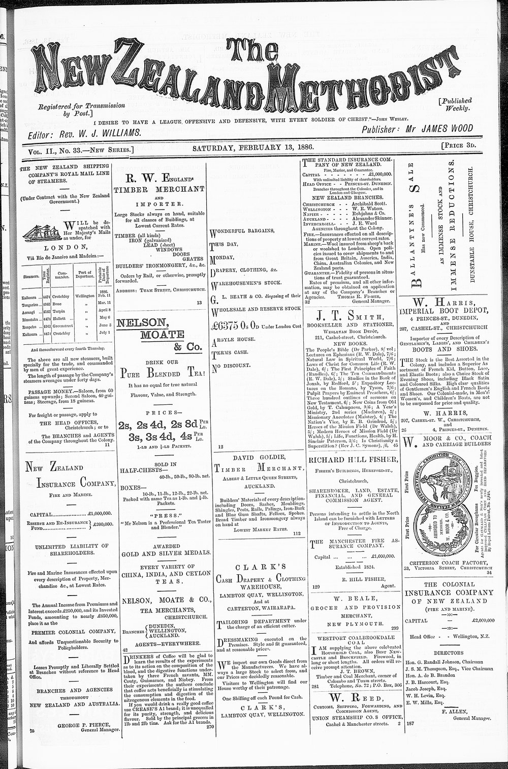 The New Zealand Methodist Times: 13th February 1886