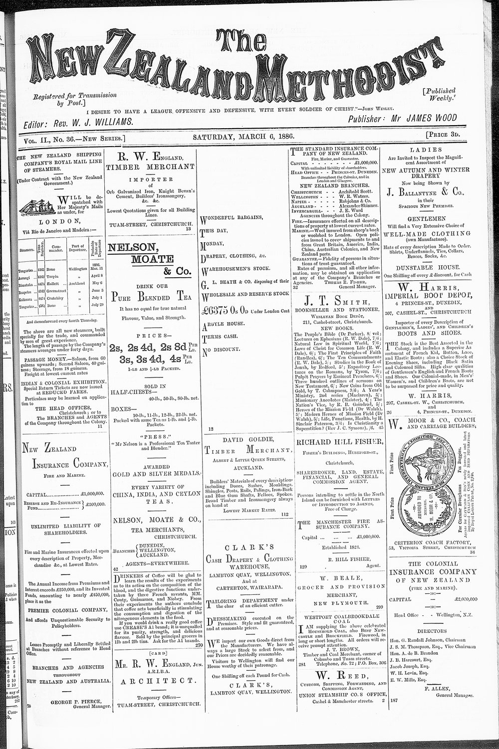 The New Zealand Methodist Times: 6th March 1886