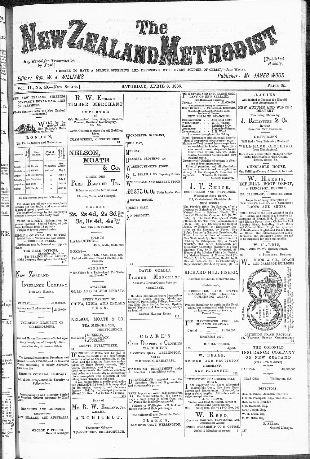 The New Zealand Methodist Times: 3rd April 1886