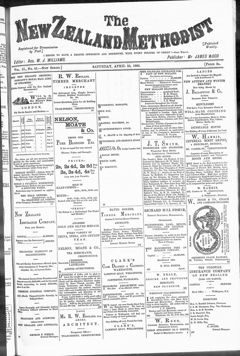 The New Zealand Methodist Times: 10th April 1886