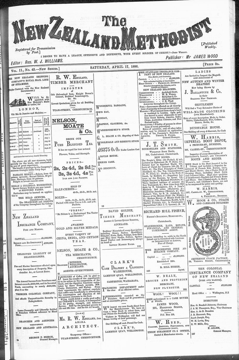 The New Zealand Methodist Times: 17th April 1886