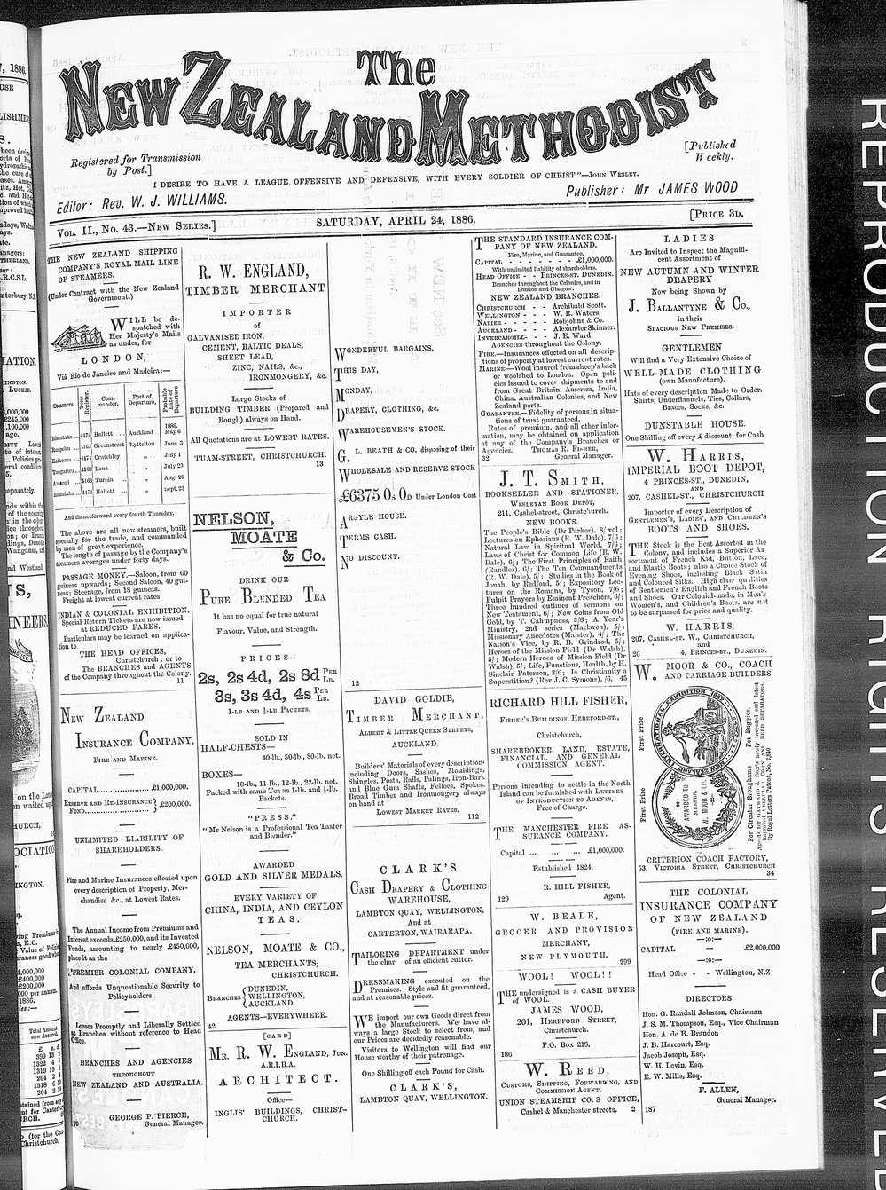 The New Zealand Methodist Times: 24th April 1886