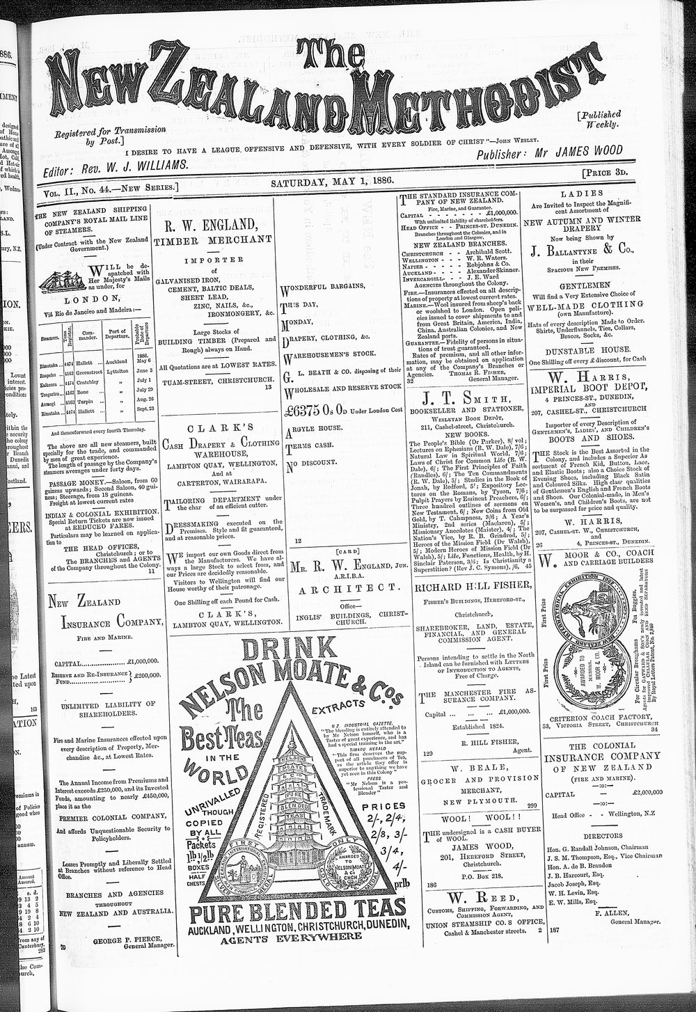 The New Zealand Methodist Times: 1st May 1886