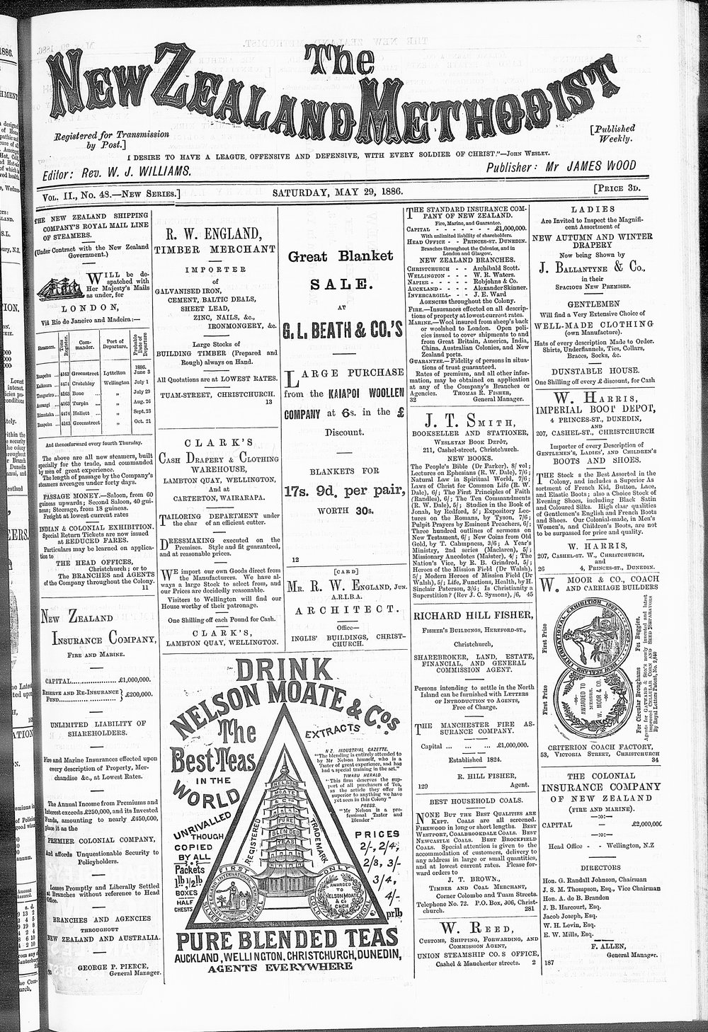The New Zealand Methodist Times: 29th May 1886