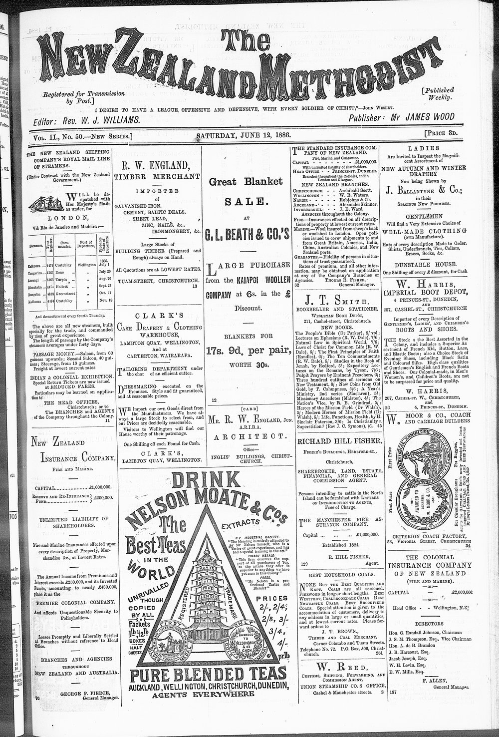 The New Zealand Methodist Times: 12th June 1886